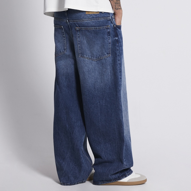 Baggy wide jeans "Giant" Mid wash